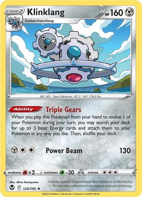Klinklang card from SWSH12: Silver Tempest