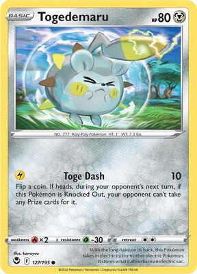 Togedemaru card from SWSH12: Silver Tempest
