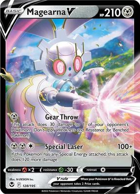 Magearna V card from SWSH12: Silver Tempest