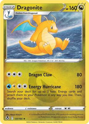 Dragonite card from SWSH12: Silver Tempest
