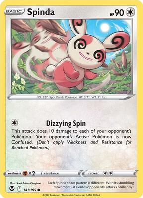Spinda card from SWSH12: Silver Tempest