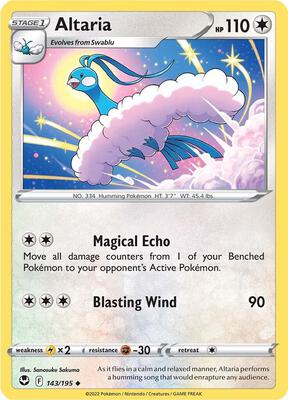Altaria card from SWSH12: Silver Tempest
