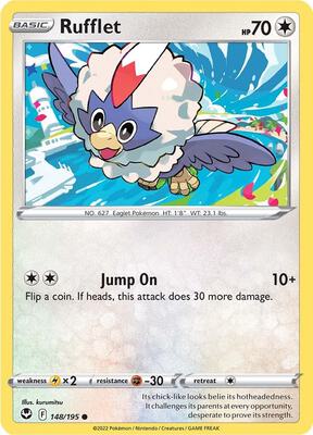 Rufflet card from SWSH12: Silver Tempest