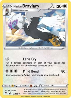 Hisuian Braviary card from SWSH12: Silver Tempest
