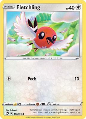 Fletchling card from SWSH12: Silver Tempest