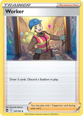 Worker card from SWSH12: Silver Tempest