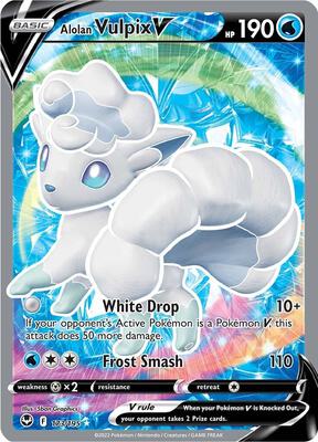 Alolan Vulpix V (Full Art) card from SWSH12: Silver Tempest