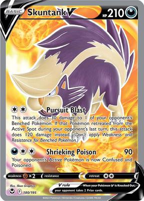 Skuntank V (Full Art) card from SWSH12: Silver Tempest