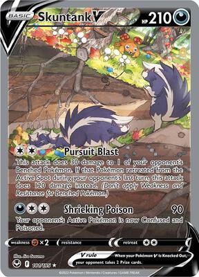 Skuntank V (Alternate Full Art) card from SWSH12: Silver Tempest