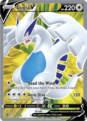 Lugia V (Full Art) card from SWSH12: Silver Tempest