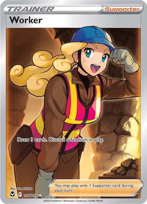 Worker (Full Art) card from SWSH12: Silver Tempest