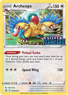 Archeops - SWSH272 (Prerelease) card from SWSH: Sword & Shield Promo Cards