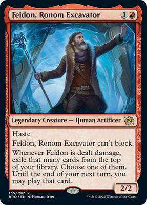 Feldon, Ronom Excavator card from The Brothers' War