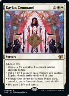 Kayla's Command card from The Brothers' War