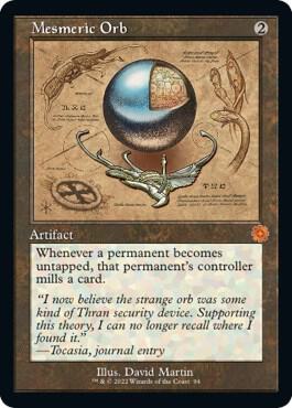 Mesmeric Orb (Schematic) card from The Brothers' War: Retro Frame Artifacts