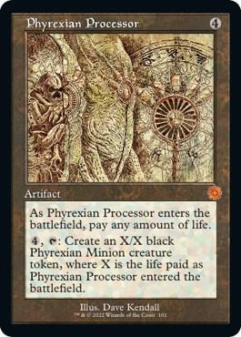 Phyrexian Processor (Schematic) card from The Brothers' War: Retro Frame Artifacts