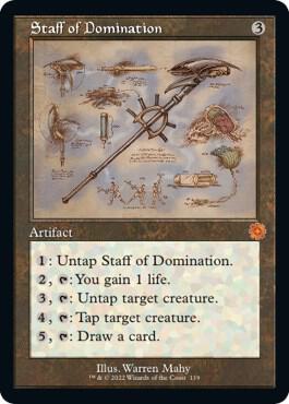 Staff of Domination (Schematic) card from The Brothers' War: Retro Frame Artifacts