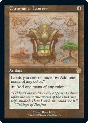 Chromatic Lantern (Schematic) card from The Brothers' War: Retro Frame Artifacts