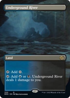 Underground River (Borderless) card from The Brothers' War