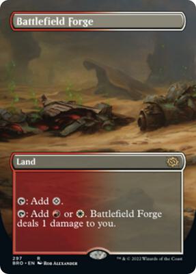 Battlefield Forge (Borderless) card from The Brothers' War