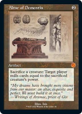 Altar of Dementia (Schematic) card from The Brothers' War: Retro Frame Artifacts