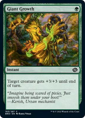 Giant Growth card from The Brothers' War