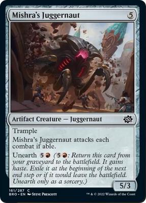 Mishra's Juggernaut card from The Brothers' War