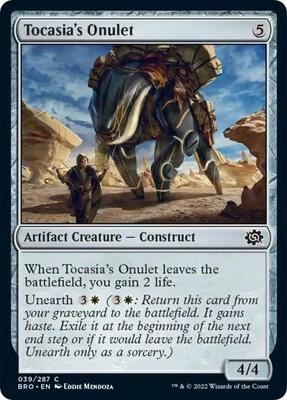 Tocasia's Onulet card from The Brothers' War