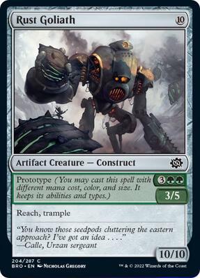 Rust Goliath card from The Brothers' War