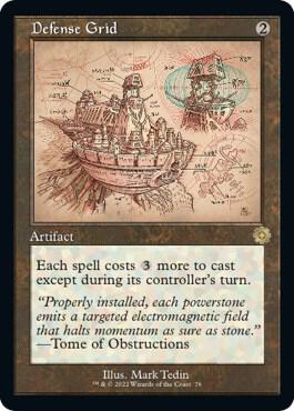 Defense Grid (Schematic) card from The Brothers' War: Retro Frame Artifacts