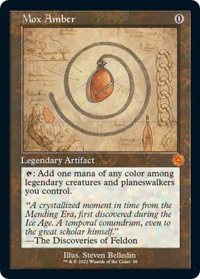 Mox Amber (Schematic) card from The Brothers' War: Retro Frame Artifacts