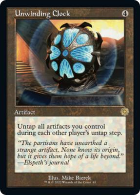 Unwinding Clock card from The Brothers' War: Retro Frame Artifacts