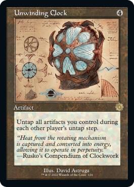 Unwinding Clock (Schematic) card from The Brothers' War: Retro Frame Artifacts