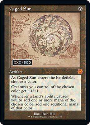 Caged Sun (Schematic) (Serial Numbered) card from The Brothers' War: Retro Frame Artifacts