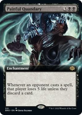 Painful Quandary (Extended Art) card from The Brothers' War