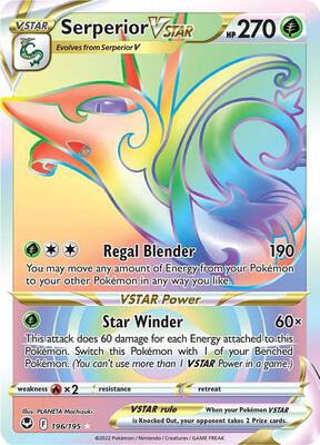 Serperior VSTAR (Secret) card from SWSH12: Silver Tempest