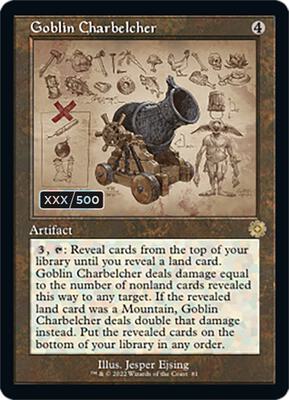 Goblin Charbelcher (Schematic) (Serial Numbered) card from The Brothers' War: Retro Frame Artifacts