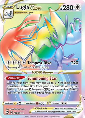 Lugia VSTAR (Secret) (202) card from SWSH12: Silver Tempest