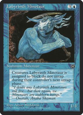 Labyrinth Minotaur card from Homelands