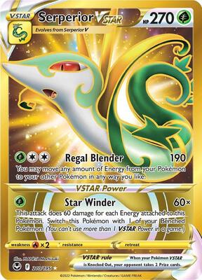 Serperior VSTAR (Secret) (210) card from SWSH12: Silver Tempest