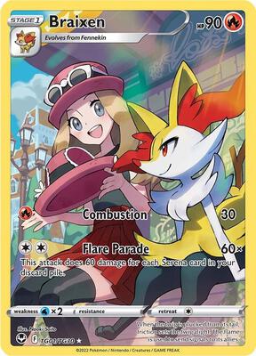 Braixen card from SWSH12: Silver Tempest Trainer Gallery