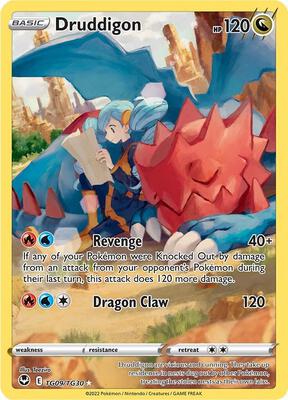 Druddigon card from SWSH12: Silver Tempest Trainer Gallery