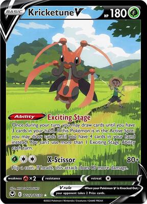 Kricketune V card from SWSH12: Silver Tempest Trainer Gallery
