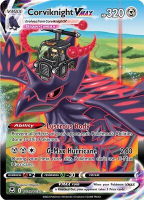 Corviknight VMAX card from SWSH12: Silver Tempest Trainer Gallery