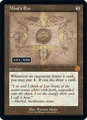 Mind's Eye (Schematic) (Serial Numbered) card from The Brothers' War: Retro Frame Artifacts