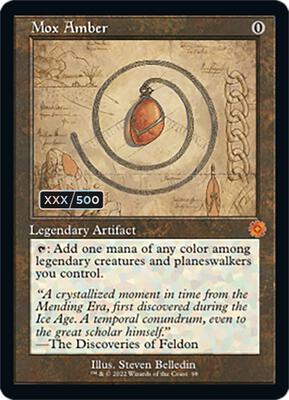 Mox Amber (Schematic) (Serial Numbered) card from The Brothers' War: Retro Frame Artifacts