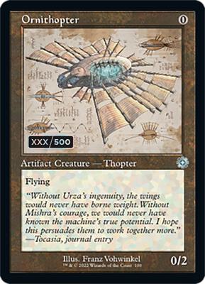Ornithopter (Schematic) (Serial Numbered) card from The Brothers' War: Retro Frame Artifacts