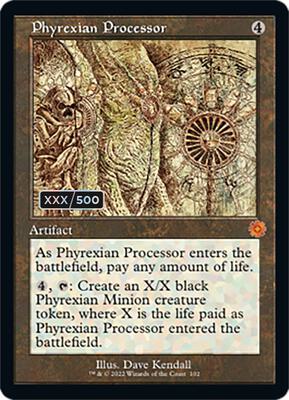 Phyrexian Processor (Schematic) (Serial Numbered) card from The Brothers' War: Retro Frame Artifacts