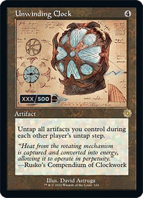 Unwinding Clock (Schematic) (Serial Numbered) card from The Brothers' War: Retro Frame Artifacts