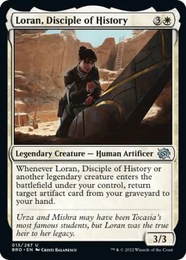 Loran, Disciple of History card from The Brothers' War